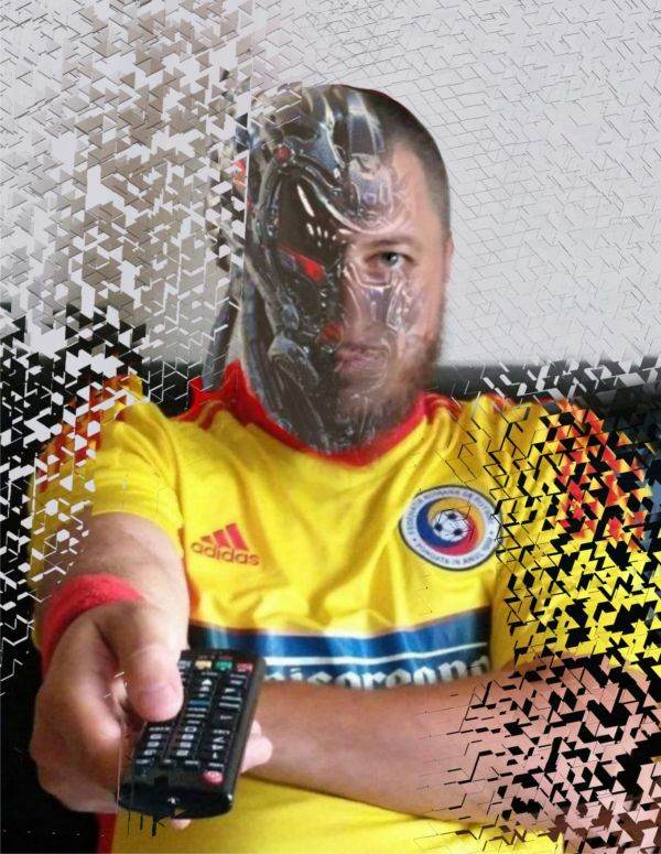 Portretul autorului articolului, Dan Nicolaie, în chip de cyborg / Ilustraţie de MAKE Portretul autorului articolului, Dan Nicolaie, în chip de cyborg / Ilustraţie de MAKE